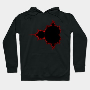 Mandelbrot - Red outline Hoodie